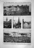 Original Old Antique Print 1908 Edinburgh Exhibition Locusts Mazaghan Saw-Fly