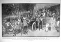 Original Old Antique Print 1908 Traffic Problem Paris Collision Champs Elysees