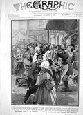 Original Old Antique Print 1908 Cholera Scare Petersburg Russia Amulets Hot Tea