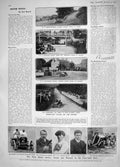 Original Old Antique Print 1908 Manx Motor Derby Ramsey Guiness Watson Thermos