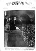 Original Old Antique Print 1908 Demonstration British Embassy Constantinople