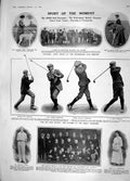 Original Old Antique Print 1908 Golf Vardon Duncan Mayo Ray Llanelly Badminton