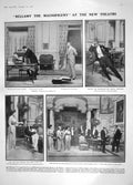 Original Old Antique Print 1908 Bellamy Theatre Wyndham Dove Mayor Gascoyne Fur