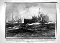 Original Old Antique Print 1908 Flotilla War Ships Goschen Milovanovitch Canea