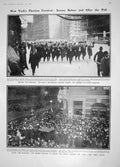 Original Old Antique Print 1908 New York Election Republican Flat-Iron Building