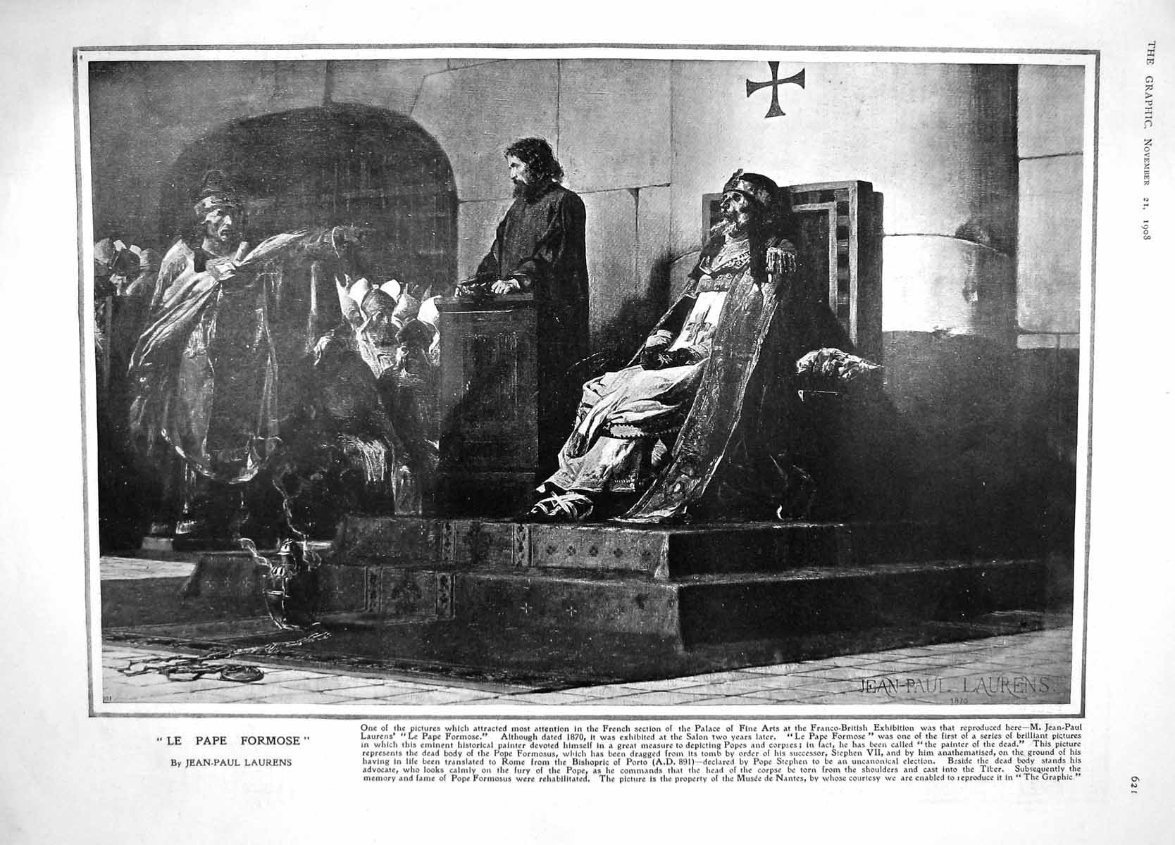 Original Old Antique Print 1908 Pape Formose Opes Earl Chatham Pitt Hampstead