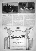 Original Old Antique Print 1908 Michelin Tyres Salvation Army Victim Starvation