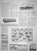 Original Old Antique Print 1908 Sea-Sickness Lochiel Anti-Rolling Device Zotos