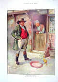 Original Old Antique Print 1908 Great Expectations Man Woman Farmyard Duckling