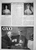 Original Old Antique Print 1909 Lady Beatrice Pole-Carew Warwick Oxo Drink 20th
