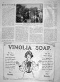 Original Old Antique Print 1909 Rotten Row Italy Cascine Florence Park Vinolia
