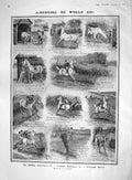Old Antique Print 1909 Hunting Horse Sport India Maharajah Tennis Wright 20th
