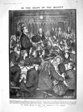 Original Old Antique Print 1909 Treloar Mayor London Banquet Charlesworth Maud