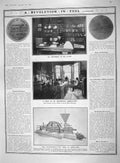 Original Old Antique Print 1909 Dr. Ekenberg Laboratory Steam-Briquetting Press