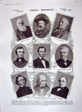 Original Old Antique Print 1909 Lord Tennyson Lincoln Poe Gladstone Darwin 20th