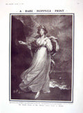 Original Old Antique Print 1909 Mrs Michael Angelo Taylor Theatre Grosven 20th