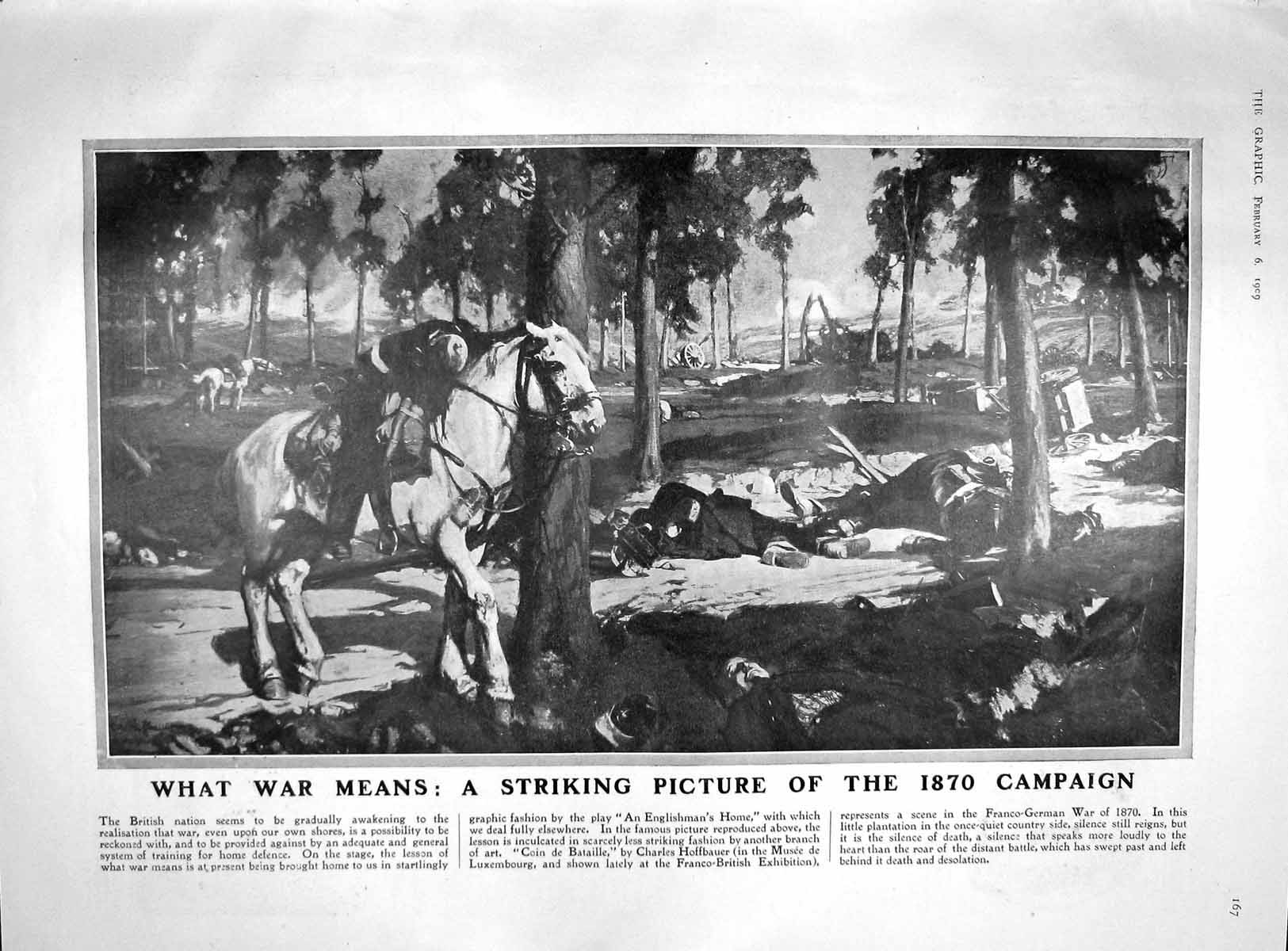 Original Old Antique Print 1909 British War Hoffbauer Radium Pigeon Camera 20th