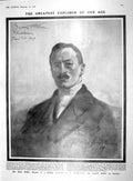 Old Antique Print 1909 Sven Hedin Explorer Sweden Barnes Mendes Cadet Cox 20th