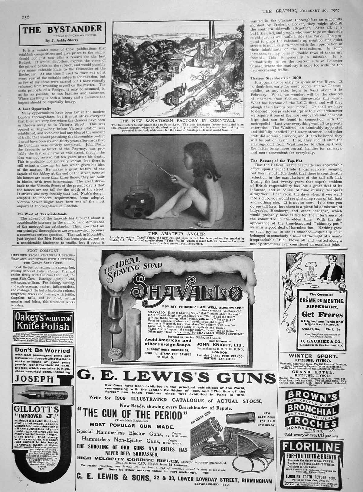 Original Old Antique Print 1909 Sanatogen Factory Cornwall Child Angl 20th