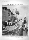Old Antique Print 1909 Submarines Torpedoes Portsmouth War Sport Wilhelm 20th
