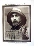 Old Antique Print 1909 Portrait Gallant Lifeboatman Mann Samson Theatre 20th