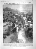 Old Antique Print 1909 Tourists Canadian Rockies Railway Brassey Fithian 20th