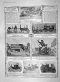 Old Antique Print 1909 Steam Carriage King Edward Cugnot Theatre Everard 20th