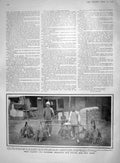 Original Old Antique Print 1909 Mongolians Sporting Birds Peking China F 20th