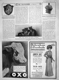 Original Old Antique Print 1909 Challenge Shield Choirs Eaton Zoo Lions Oxo Cow