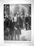 Original Old Antique Print 1909 Taylor Asquith Byles Balfour Government Huggins