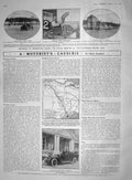 Old Antique Print 1909 Brooklands Police Trap Stirling Nalder Hewitt Car 20th