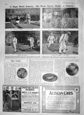 Original Old Antique Print 1909 Cheese Market Alkmaar Holland Theatre Alhambra