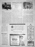 Old Antique Print 1909 Burns Napier Motor Car Adams Romsey Gillette Razor 20th