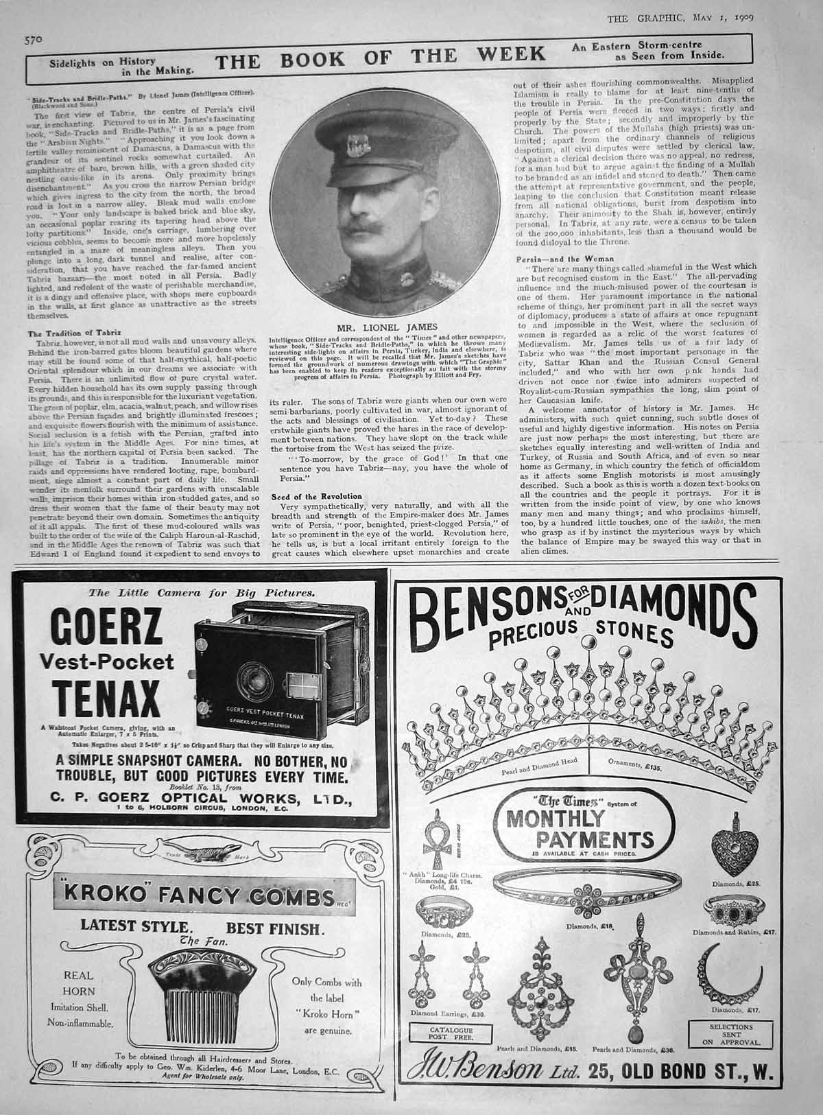 Original Old Antique Print 1909 Lionel James Monkey Brand Soap Benson Diamonds