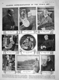 Original Old Antique Print 1909 Fildes Poynter Dicksee Herkomer Lucas Clausen