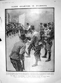 Old Antique Print 1909 War Army Stamboul Battle Constantinople Tourists 20th
