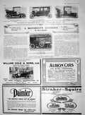 Original Old Antique Print 1909 Adler Motor Car Limousine Maudslay Whitworth
