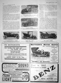 Old Antique Print 1909 Motor Cars Metallurgique Humber Talbot Cabriolet 20th