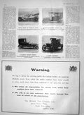 Original Old Antique Print 1909 Prince Henry Prussia Benz Motor Car Siddeley