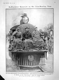 Original Old Antique Print 1909 Roosevelt Lion Hunting Africa Sandow Terri 20th
