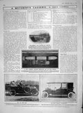 Old Antique Print 1909 Leader Car Landaulette German Airship Greyhill Dog 20th