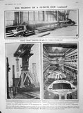 Original Old Antique Print 1909 12-Inch War Gun Factory Prince Roumania Stossel
