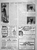 Original Old Antique Print 1909 Fashion Coat Coiffures Paris Hair Larola Linen
