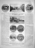 Old Antique Print 1909 Rover Motor Car Vauxhall Lurgan Baisley Eastmead 20th