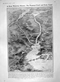 Old Antique Print 1909 Forth Clyde Canal Scotland Princess Juliana Hague 20th