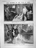 Old Antique Print 1909 Art Toussaint Ribera Wyllie Highgate Krishnavarma 20th