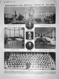 Old Antique Print 1909 Manchester Hospital Carnt Cobbett Ballet Pavlova 20th