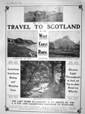 Original Old Antique Print 1909 Advertisement West Coast Express Train Scotland