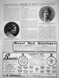 Old Antique Print 1909 Destinn Theatre Kousnietzoff Covent Garden Ladies 20th