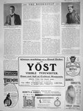 Original Old Antique Print 1909 Dion Clayton Calthrop Rosa Carey Typewriter